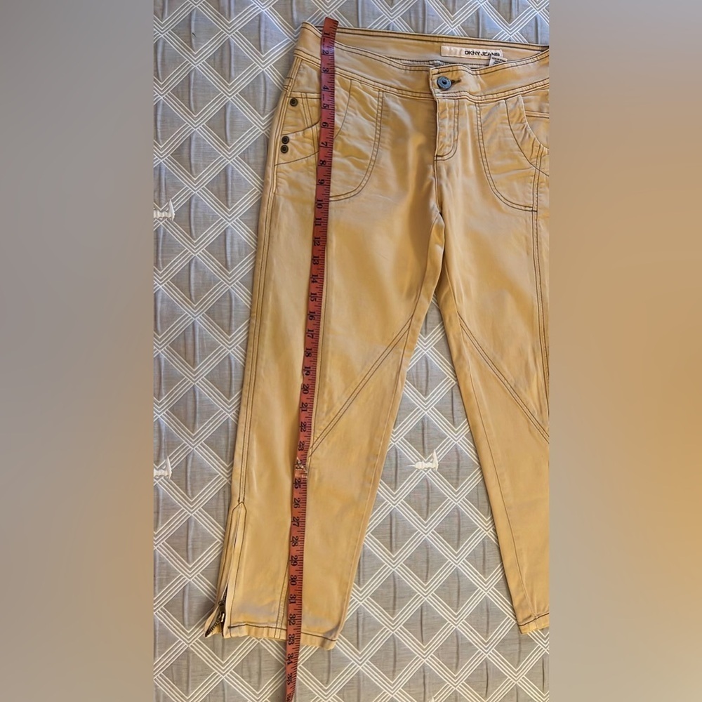 Y2k vintage DKNY Jeans cropped in Beige size 4 - Picture 9 of 11